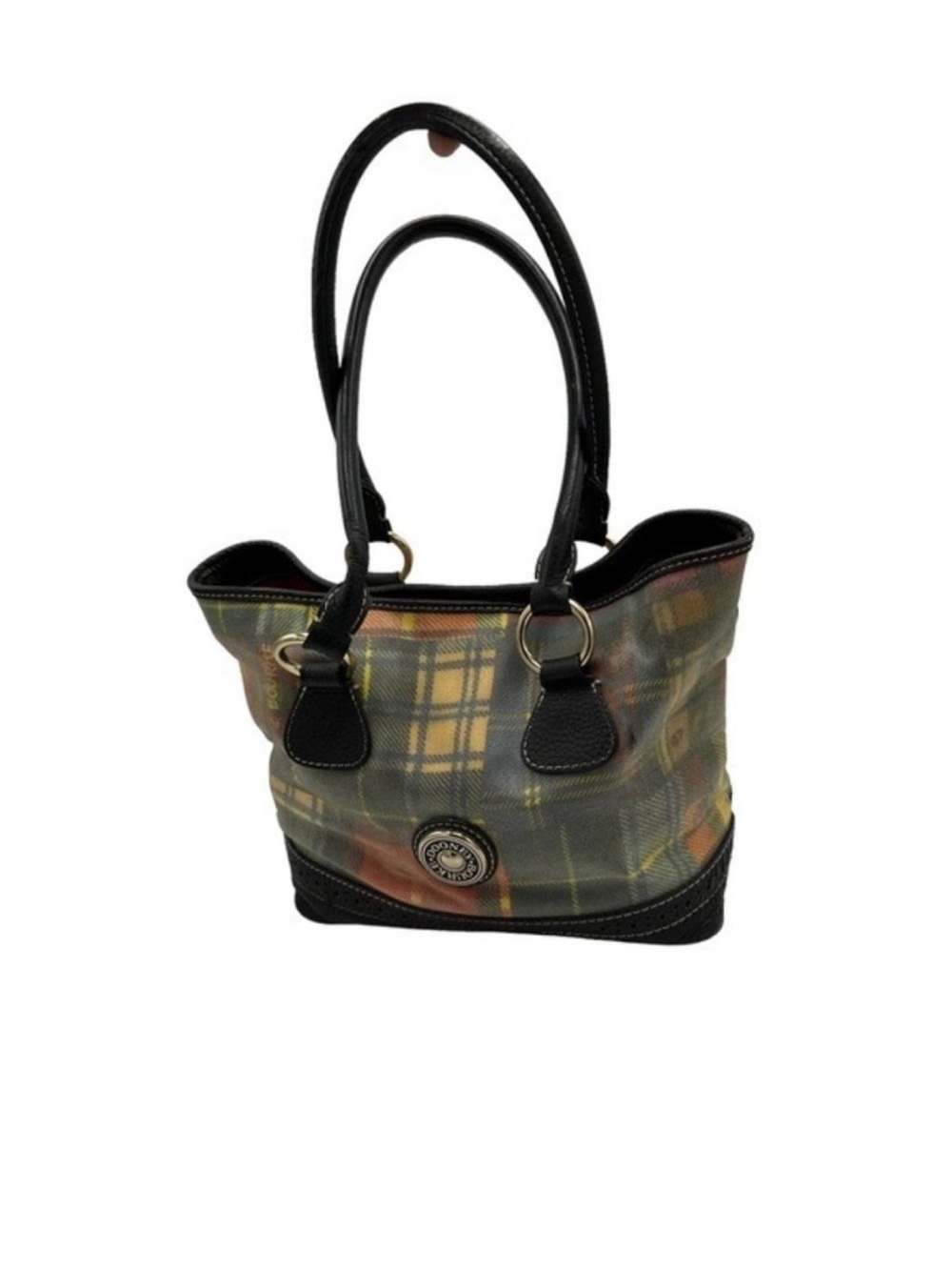 Vintage Dooney & Bourke Plaid Christmas Handbag Purse Madras Patchwork